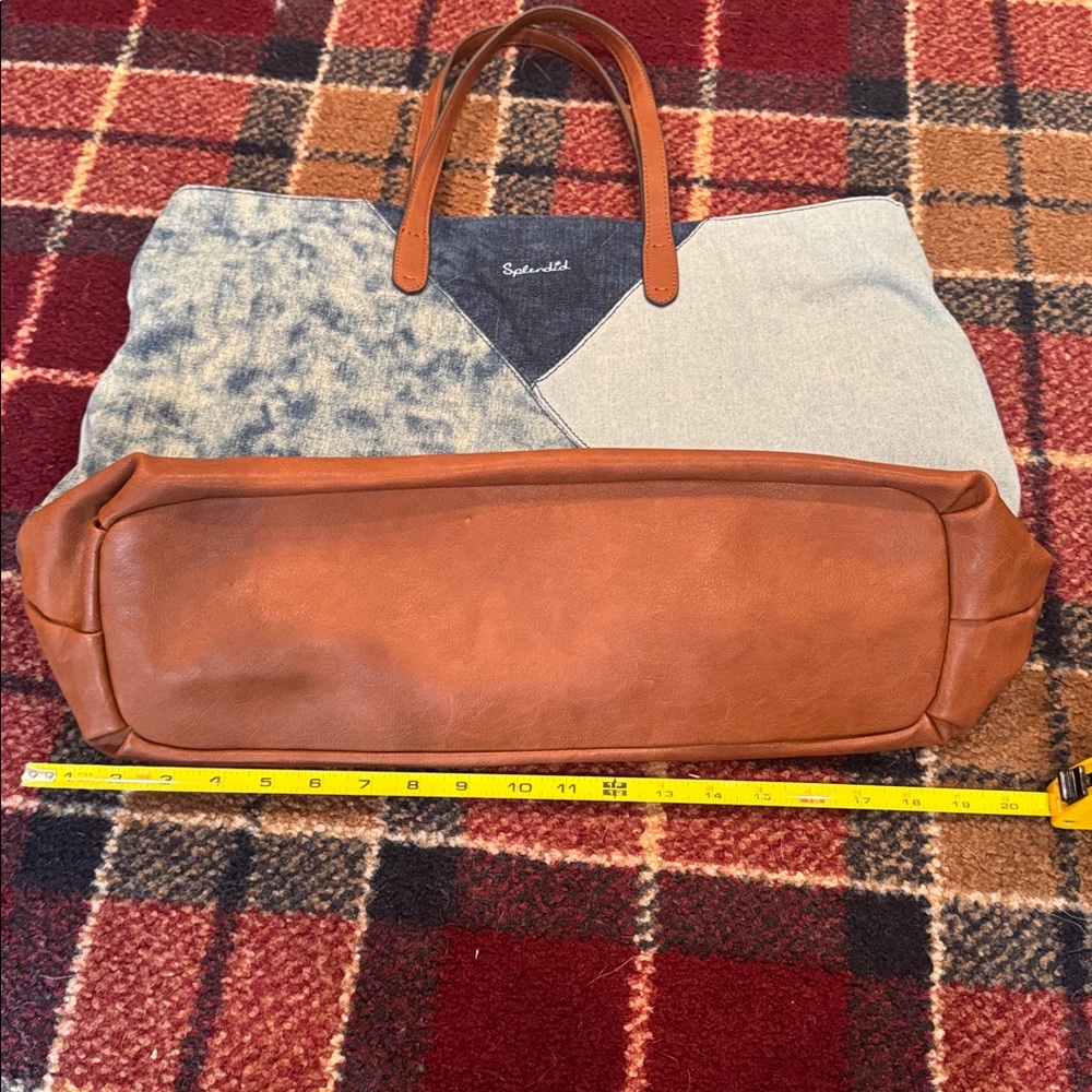 Denim and Leather Tote Bag by splendid. Never used.